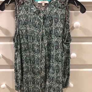 Ella Moss; Split Back top; back tie; XS